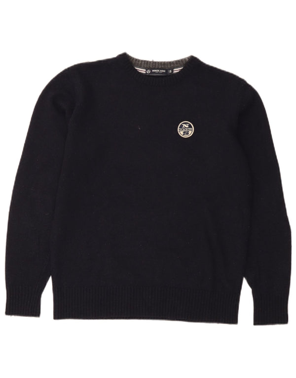Suéter feminino North Sails com gola redonda, Reino Unido 10, pequeno, azul marinho, lã