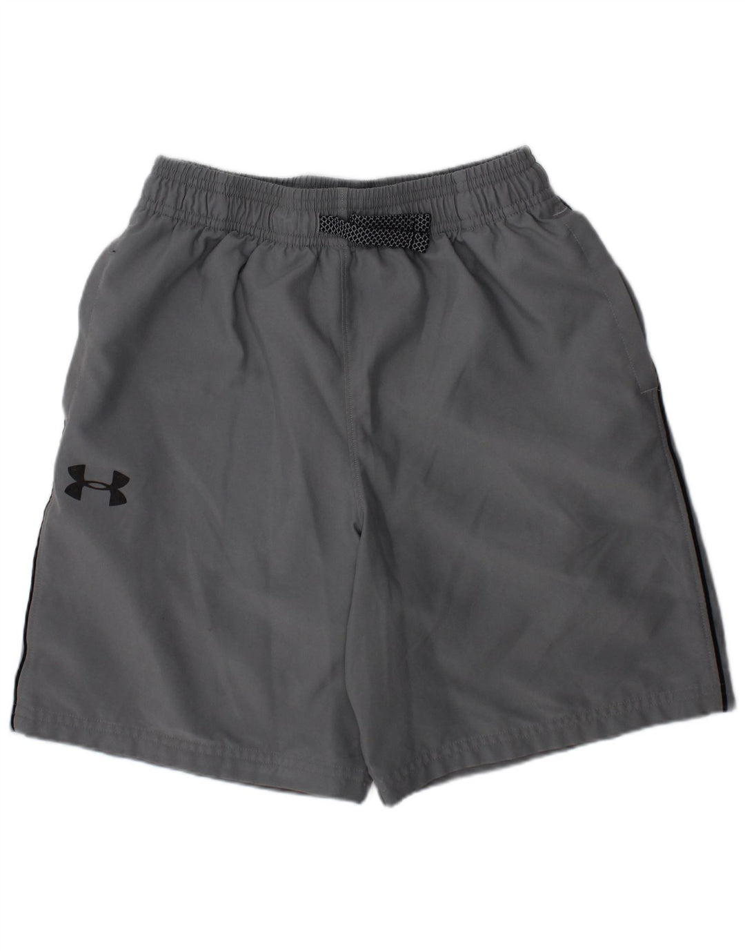 Shorts esportivos gráficos Under Armour Boys 10-11 anos cinza médio esportivo