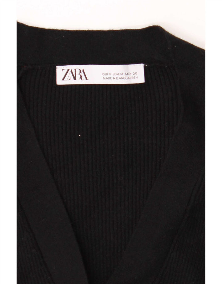 Suéter cardigã feminino Zara Reino Unido 14 médio preto