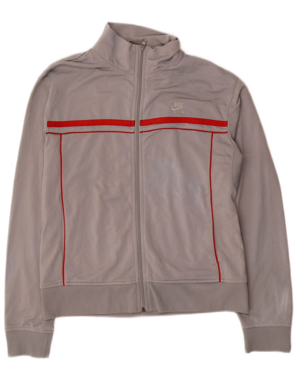 Nike Womens Tracksuit Top Jacket UK 16/18 XL Cinza Colourblock Poliéster