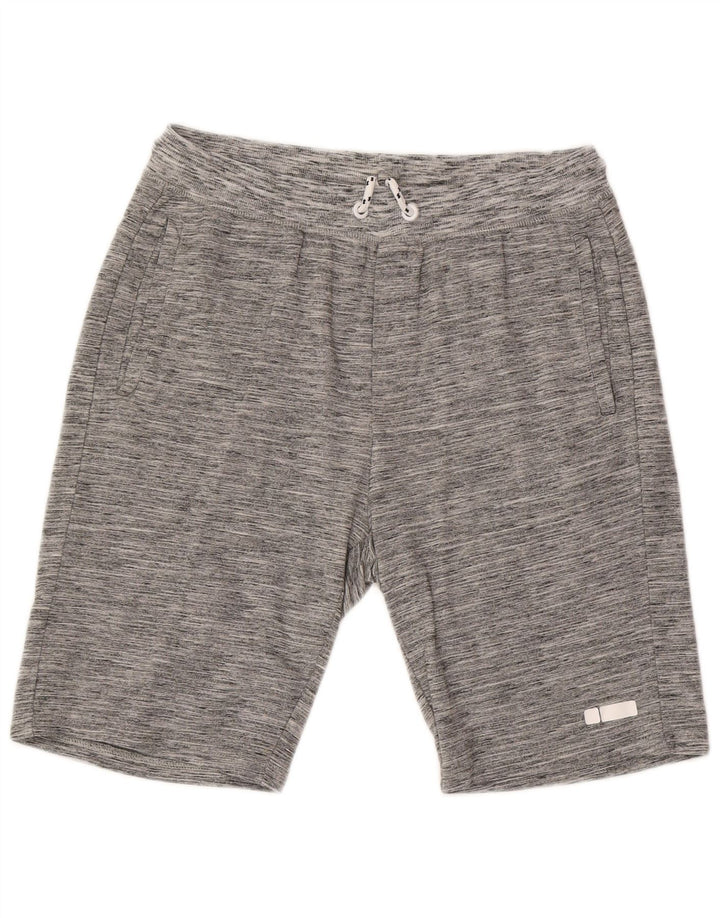 Shorts esportivos masculinos Freddy grande algodão manchado cinza