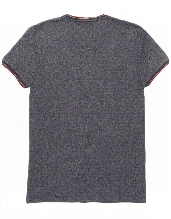 Camiseta masculina Jack Wills Top médio algodão manchado azul marinho