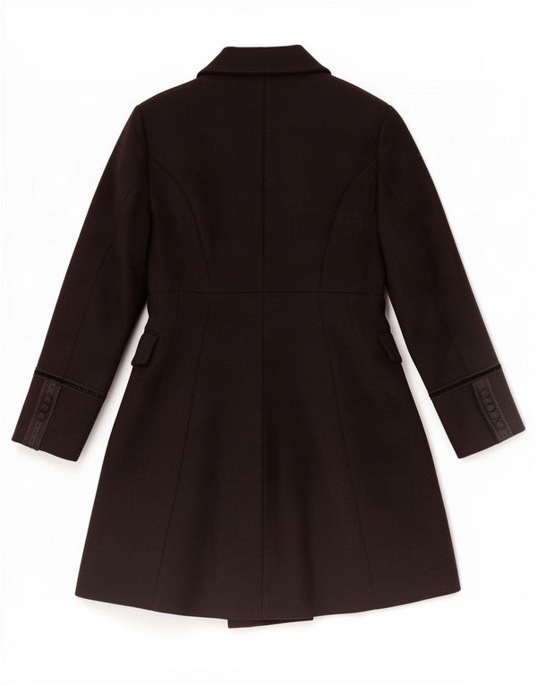 Zara Womens Overcoat UK 12 Medium Black