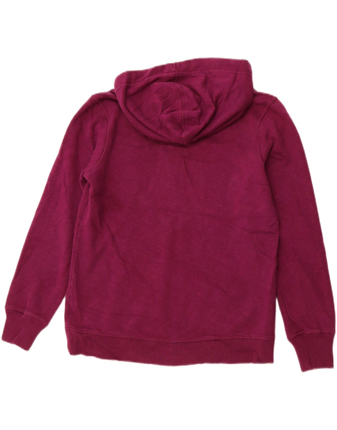 EDDIE BAUER Suéter feminino com capuz e gola pequena com botão Reino Unido 14 médio roxo