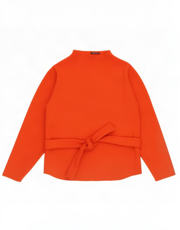 Zara Suéter feminino oversized com gola de tartaruga Reino Unido 10 pequeno laranja