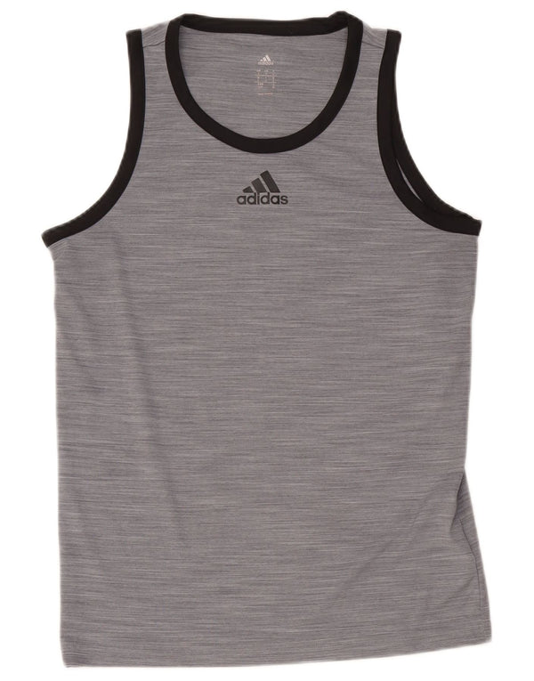 Colete masculino Adidas pequeno poliéster manchado cinza
