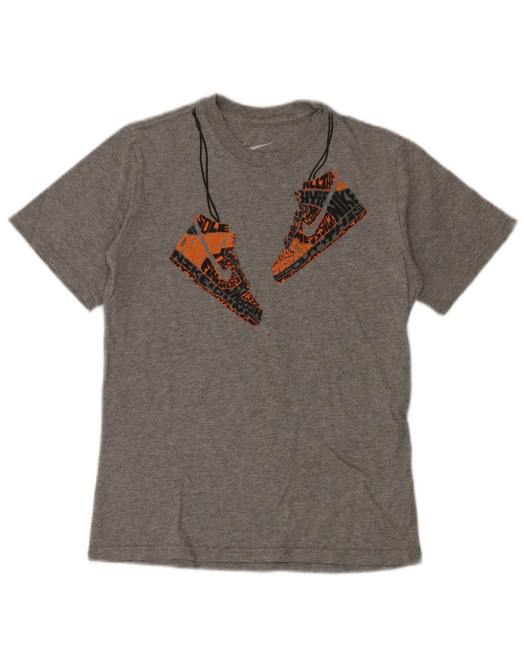 Camiseta Nike Boys Graphic Top 10-11 Anos Cinza Médio Algodão