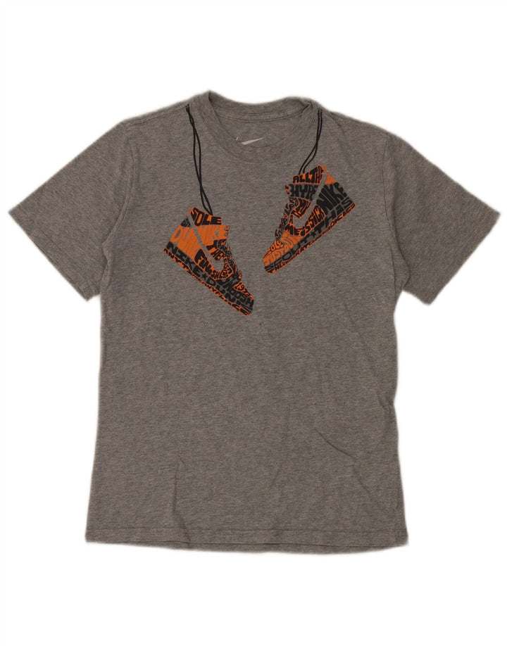 Camiseta Nike Boys Graphic Top 10-11 Anos Cinza Médio Algodão