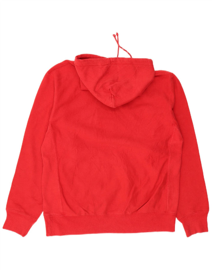 CHAMPION Suéter masculino com capuz gráfico de tecelagem reversa grande vermelho