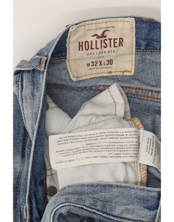 HOLLISTER Mens Straight Jeans  W32 L30 Blue Cotton Vintage Hollister and Second-Hand Hollister from Messina Hembry 