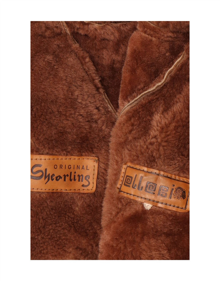 Casaco feminino Ellesi Shearling IT 50 XL marrom shearling