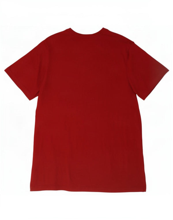 Adidas Mens Graphic T-Shirt Top XL Algodão Vermelho