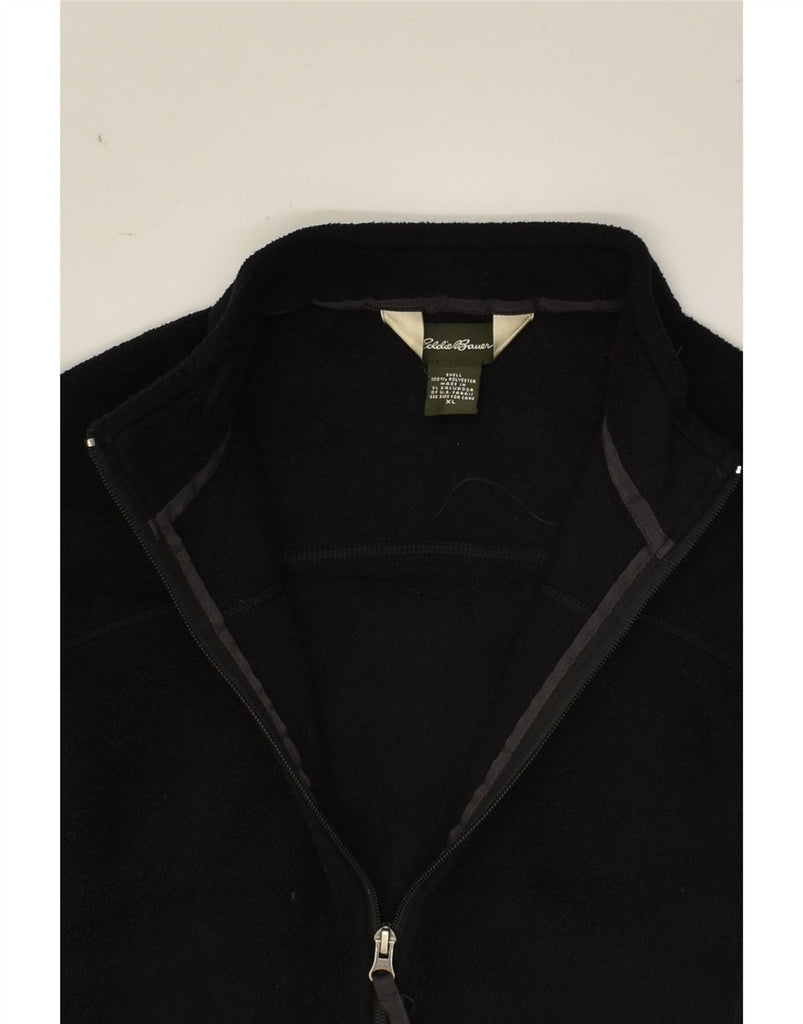 EDDIE BAUER Womens Fleece Gilet UK 18 XL Black Polyester | Vintage Eddie Bauer | Thrift | Second-Hand Eddie Bauer | Used Clothing | Messina Hembry 