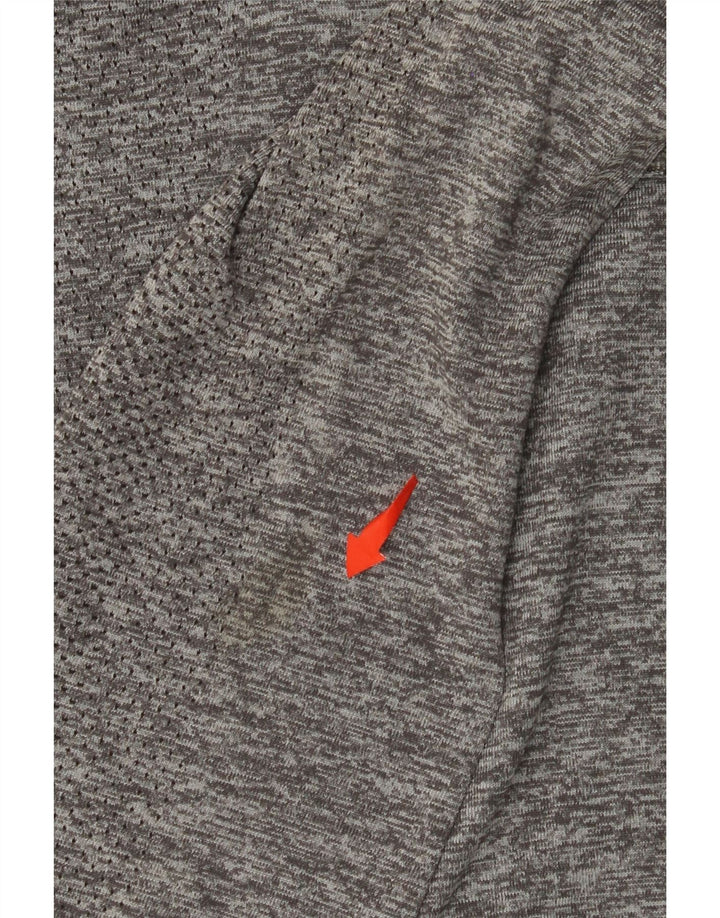 EDDIE BAUER Pulôver masculino com zíper e gola alta XL cinza manchado