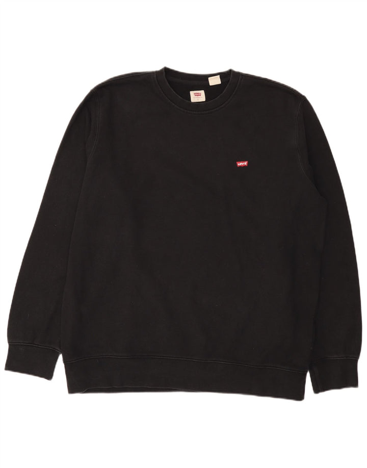 Moletom masculino Levi's Standard Fit grande algodão preto
