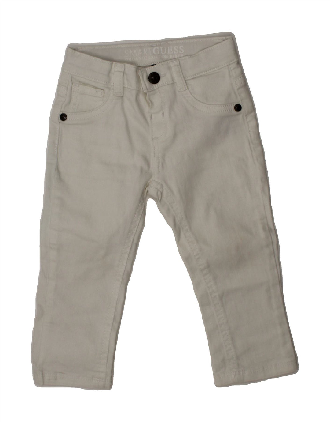 GUESS Baby Girls Straight Jeans 12-18 Months W18 L12 White Cotton Vintage Guess and Second-Hand Guess from Messina Hembry 
