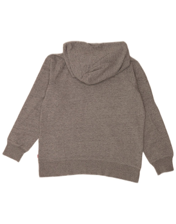 Levi's Mens Graphic Hoodie Jumper XS Grey Flecked Cotton