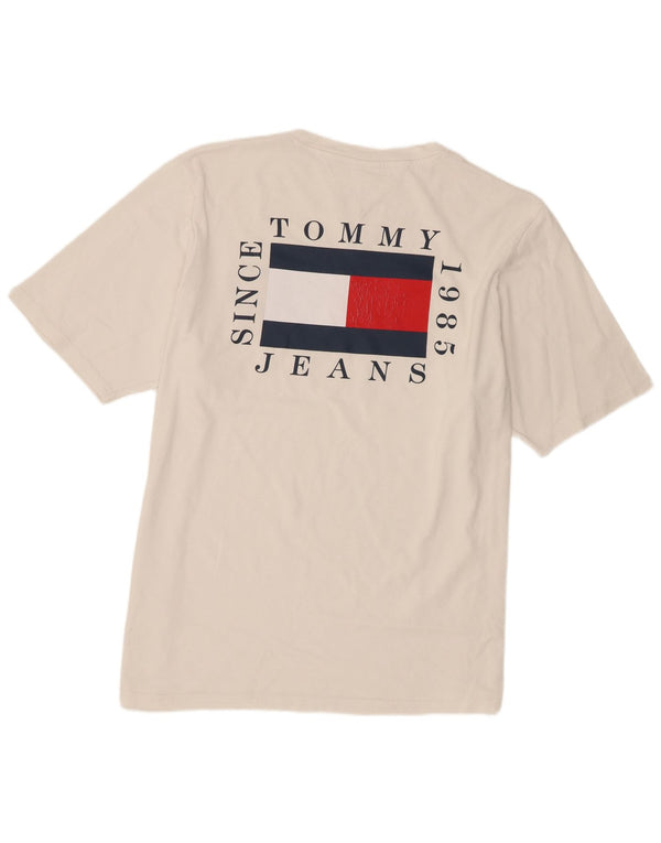 Tommy Hilfiger Camiseta masculina gráfica Top 3XL algodão branco