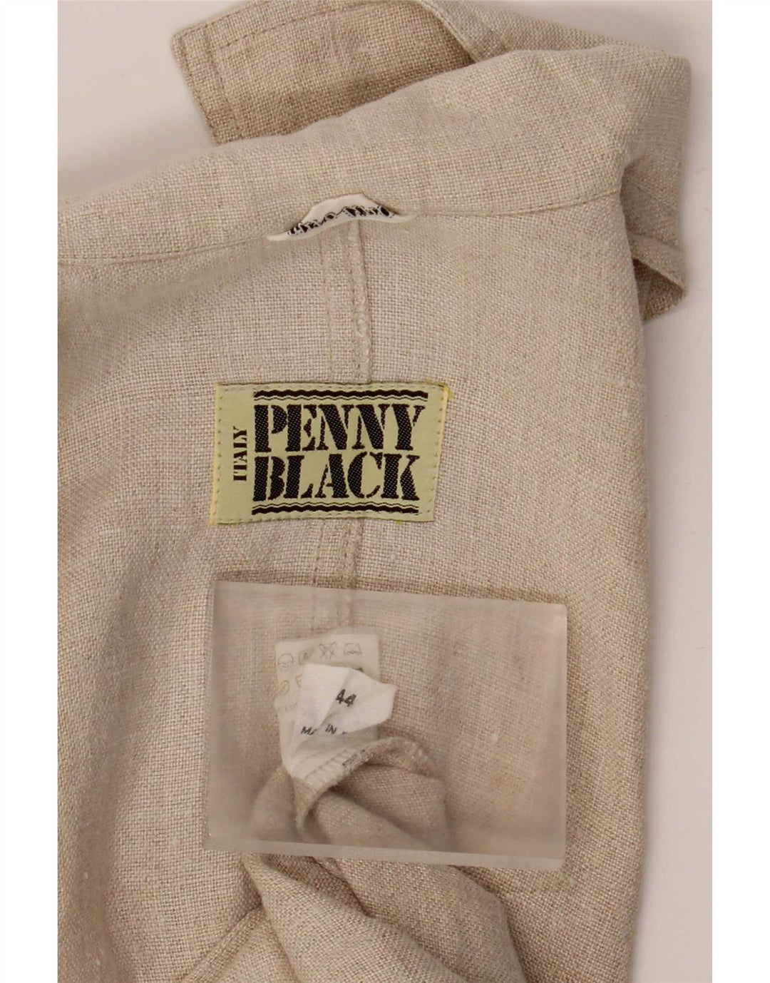Jaqueta utilitária oversized feminina Penny Black IT 44 linho bege médio