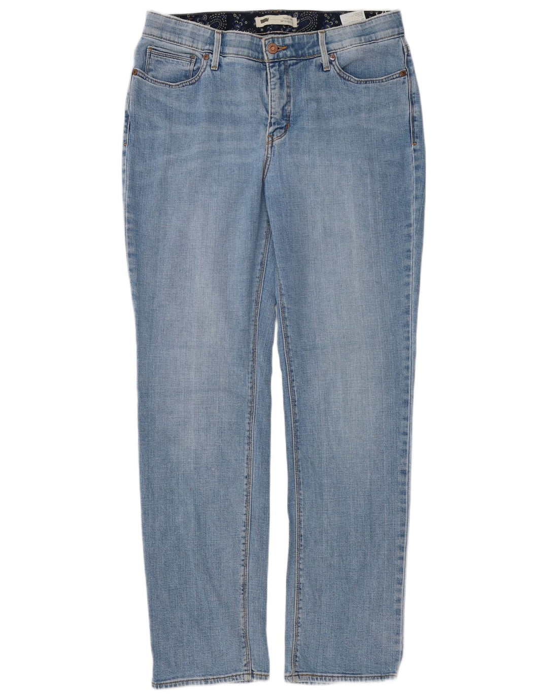 Calça jeans feminina Levi's 525 Straight W32 L32 azul algodão