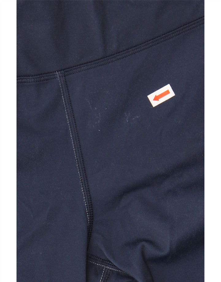 Leggings femininos ATHLETA Reino Unido 10 pequeno bloco colorido azul marinho