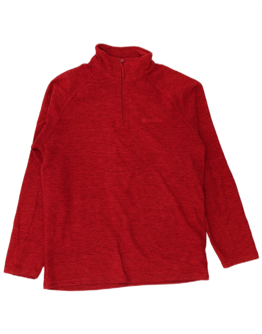 Mountain Warehouse Mens Zip Neck Fleece Jumper Poliéster manchado vermelho médio