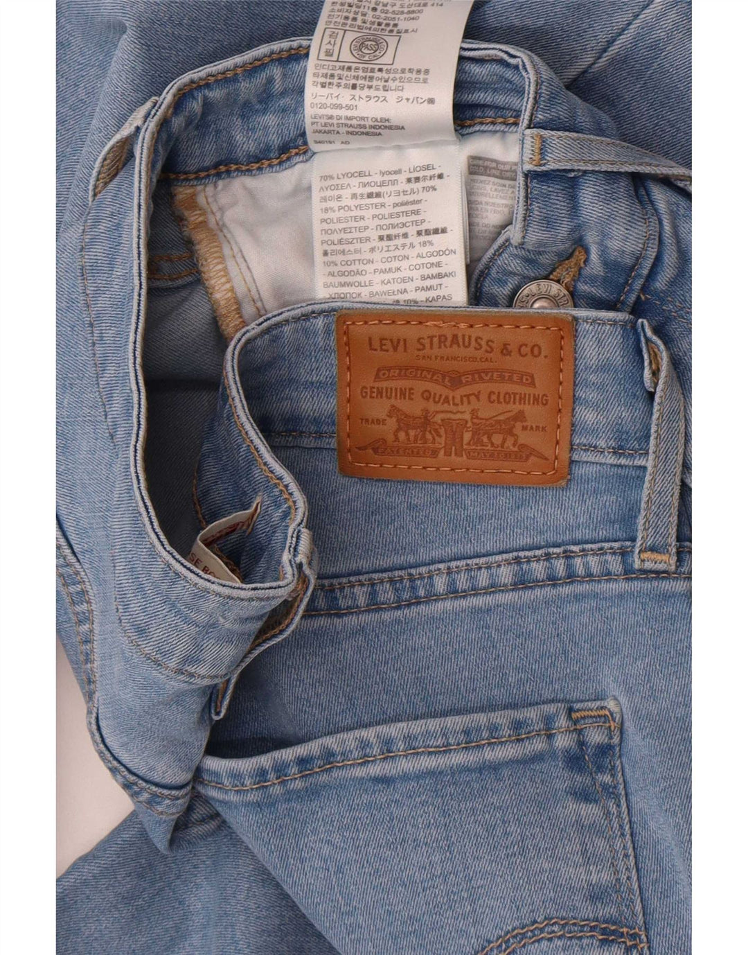 Calça jeans feminina Levi's 725 High Rise Bootcut W30 L32 Azul Lyocell