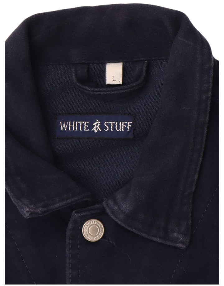 Jaqueta jeans masculina White Stuff UK 40 grande azul marinho