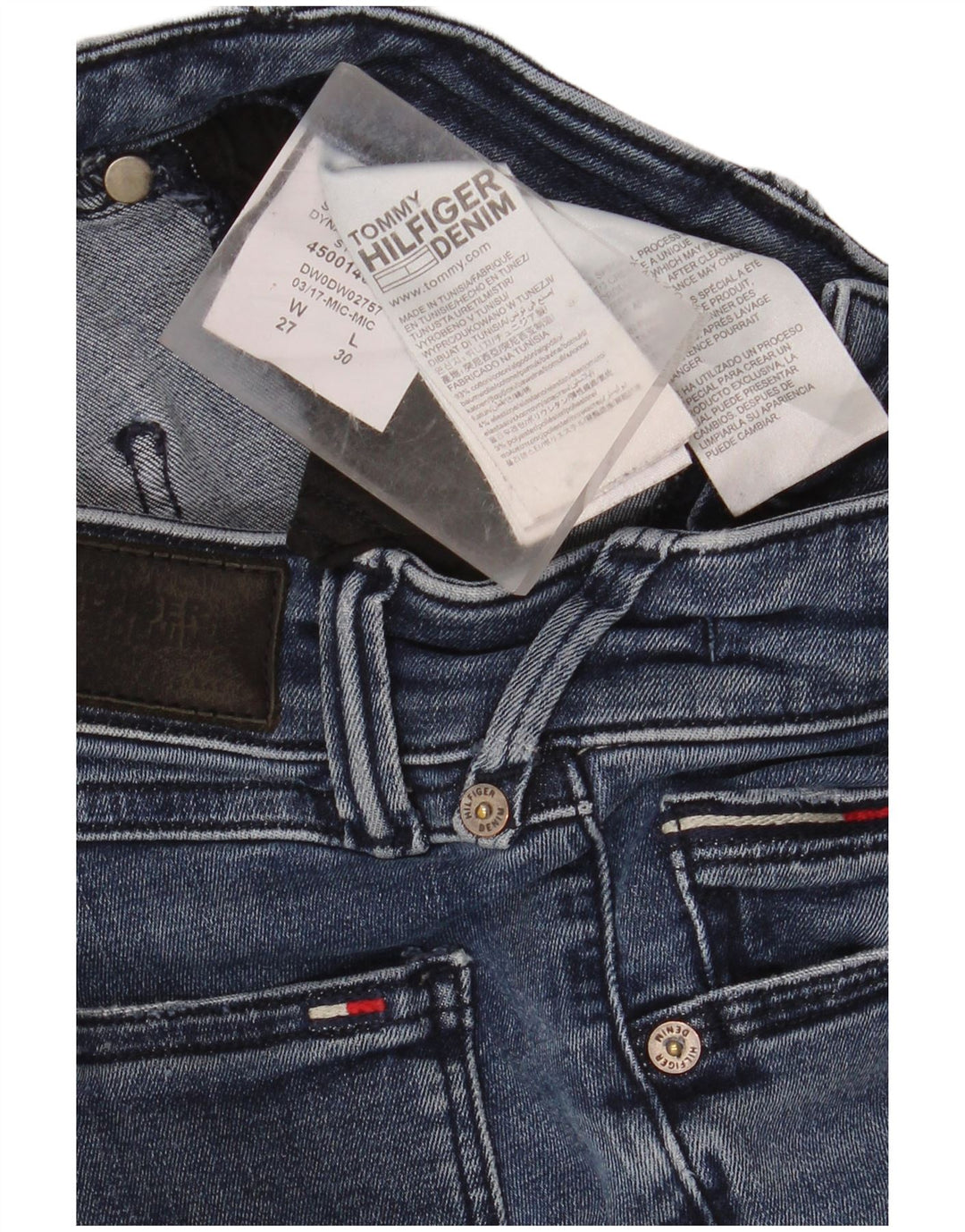 TOMMY HILFIGER Feminino Sophie Cintura Baixa Jeans Skinny W27 L30 Azul Algodão