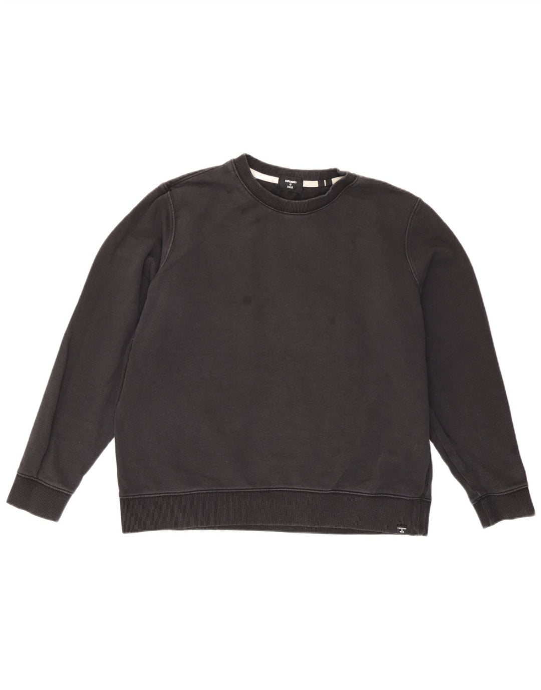 Suéter feminino Superdry UK 14 grande algodão preto