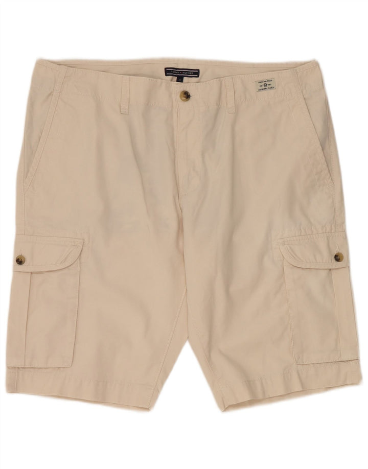 Shorts cargo masculino TOMMY HILFIGER W36 grande algodão bege