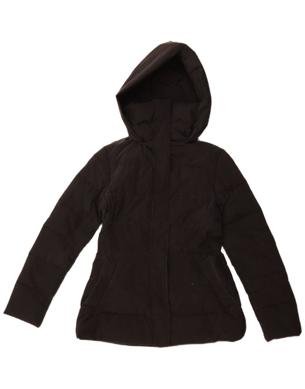 Aspesi Womens Hooded Padded Jacket UK 10 Small Black Polyester