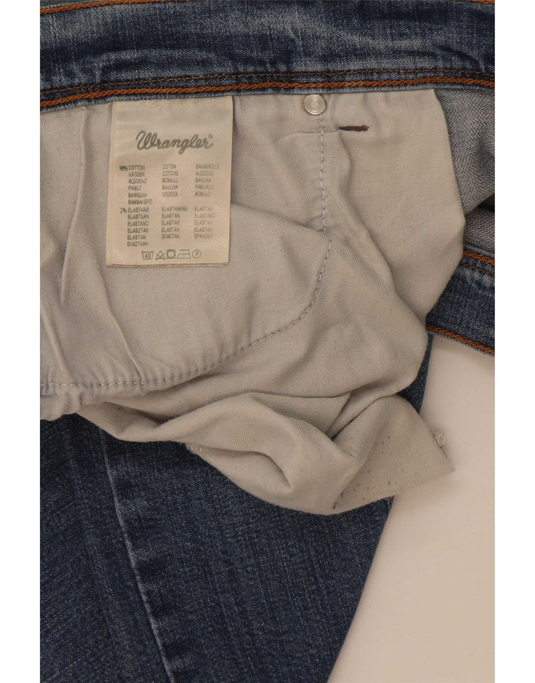 Wrangler Masculino Texas Stretch Straight Jeans W40 L30 Azul Algodão