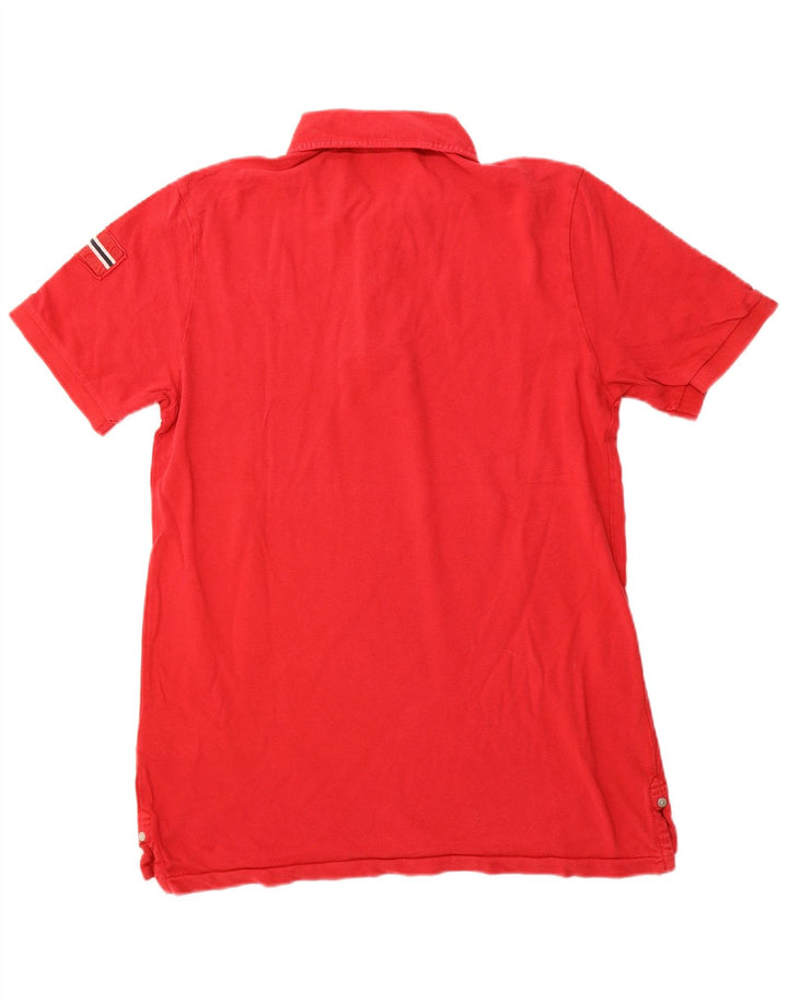 Camisa polo masculina NAPAPIJRI grande algodão vermelho