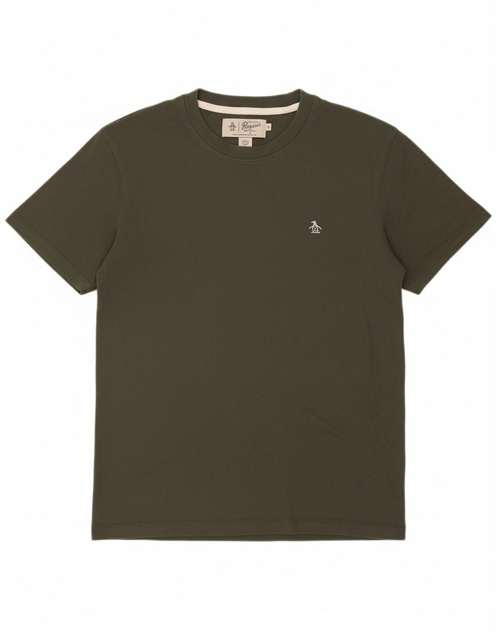 Camiseta masculina PENGUIN top pequeno algodão cáqui