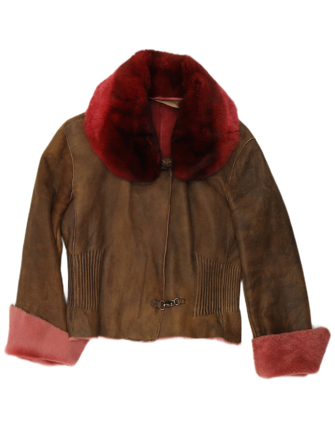 Jaqueta de couro feminina ERMANNO SCERVINO IT 42 couro marrom médio