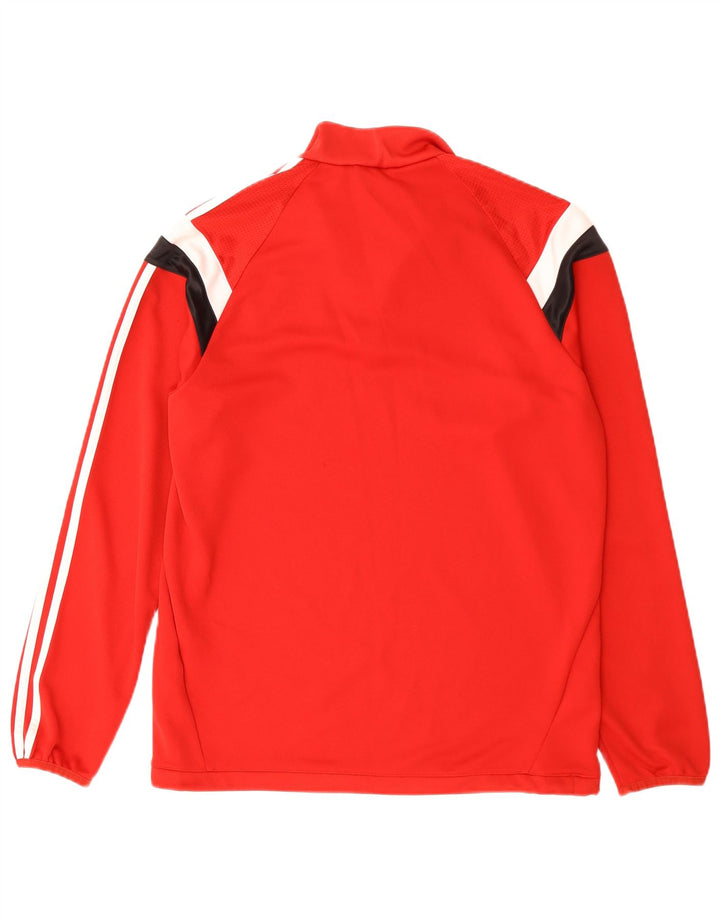 Adidas Mens Climacool Pullover Treino Top Médio Vermelho Colorblock