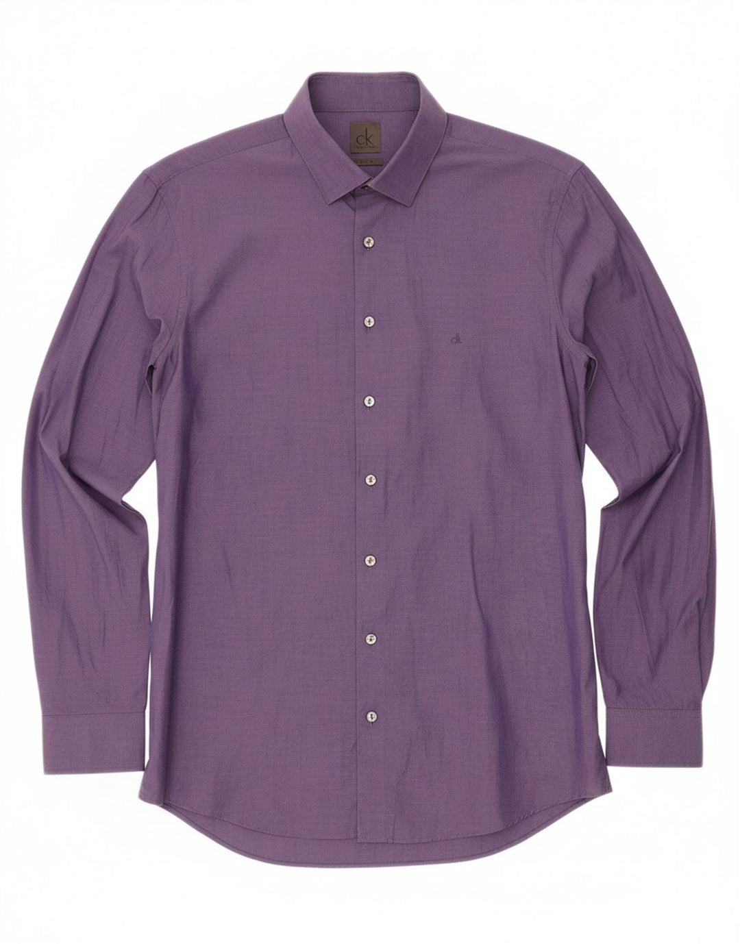 Camisa masculina CALVIN KLEIN Slim Fit grande algodão roxo