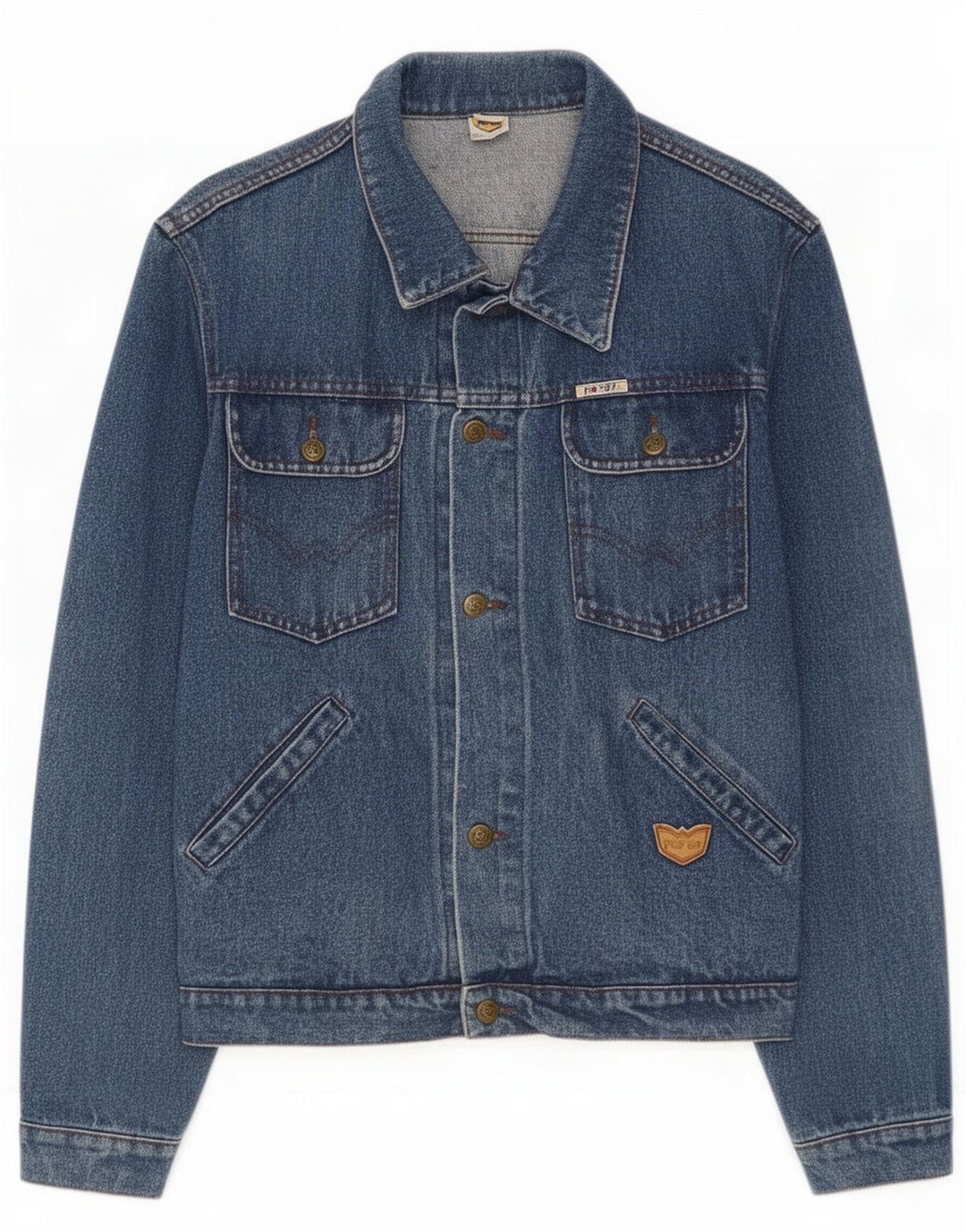 Jaqueta jeans masculina POP 84 Reino Unido 40 algodão azul grande