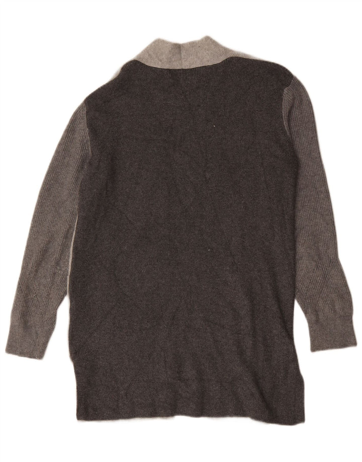 Suéter cardigã feminino Longline Marks & Spencer Reino Unido 12 cinza médio