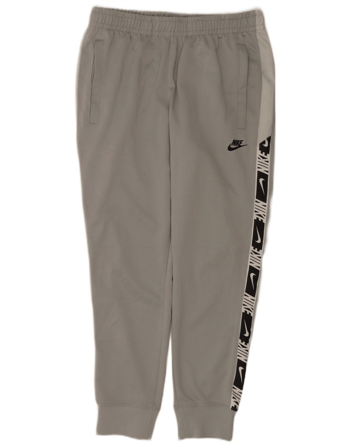 Calça de treino masculina Nike Graphic Joggers cinza médio colorblock