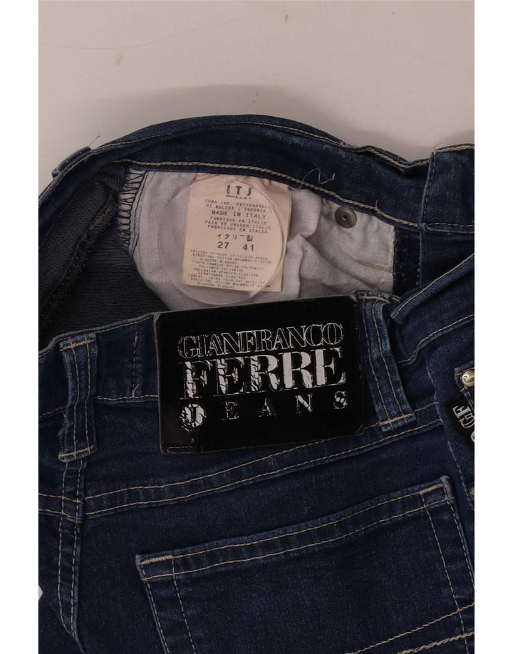 Jeans slim feminino Gianfranco Ferre W27 L28 algodão azul
