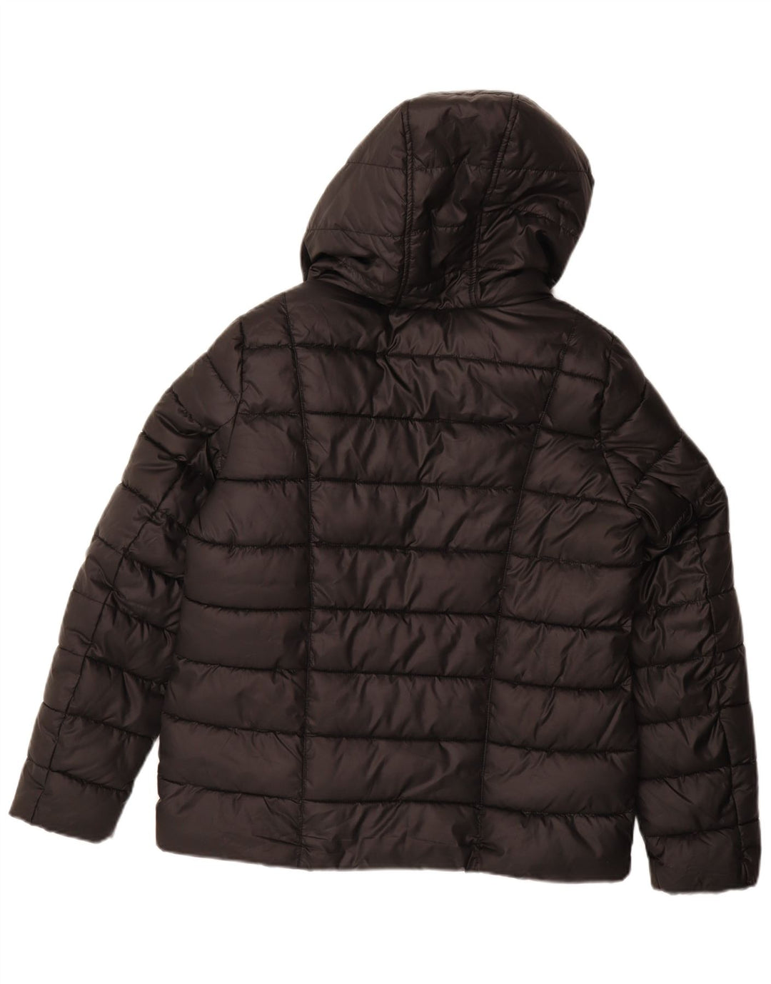 Jaqueta acolchoada com capuz feminino LIPSY UK 12 poliéster preto médio