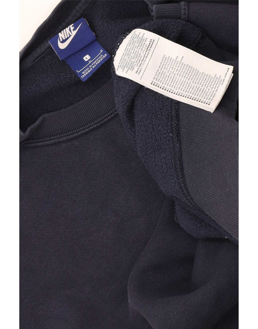 Moletom masculino Nike Jumper grande algodão azul marinho