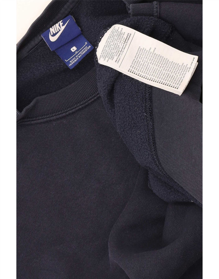 Moletom masculino Nike Jumper grande algodão azul marinho
