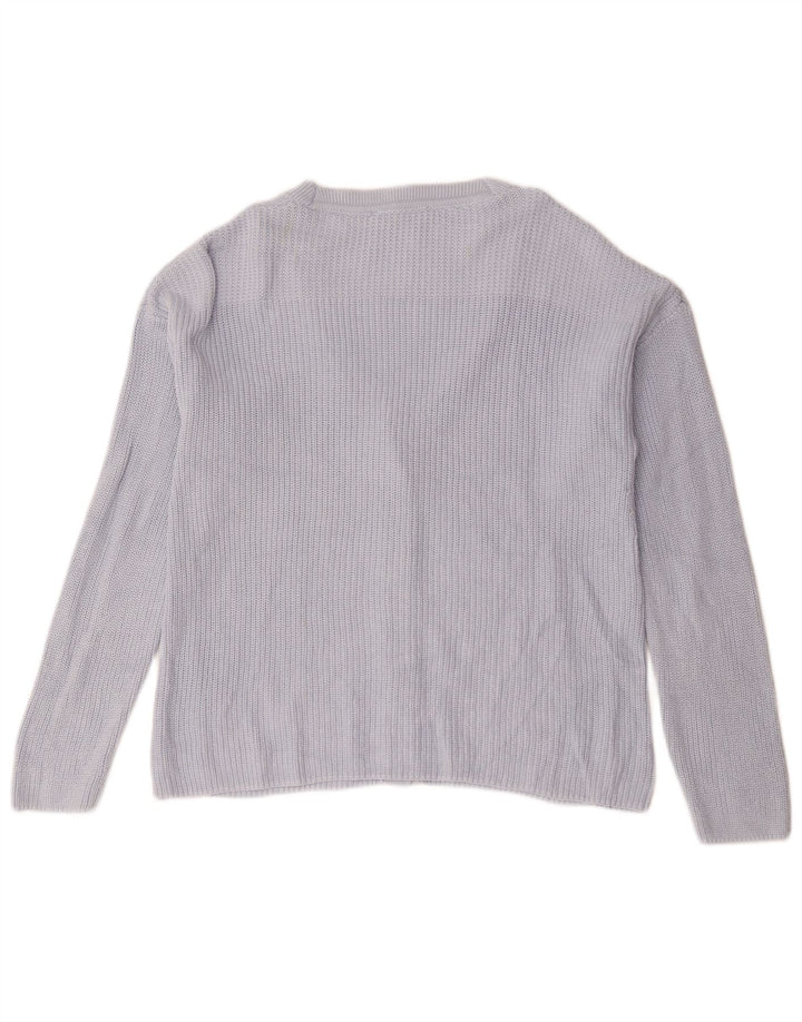 Suéter cardigã oversized feminino Tommy Hilfiger Reino Unido 10 pequeno azul