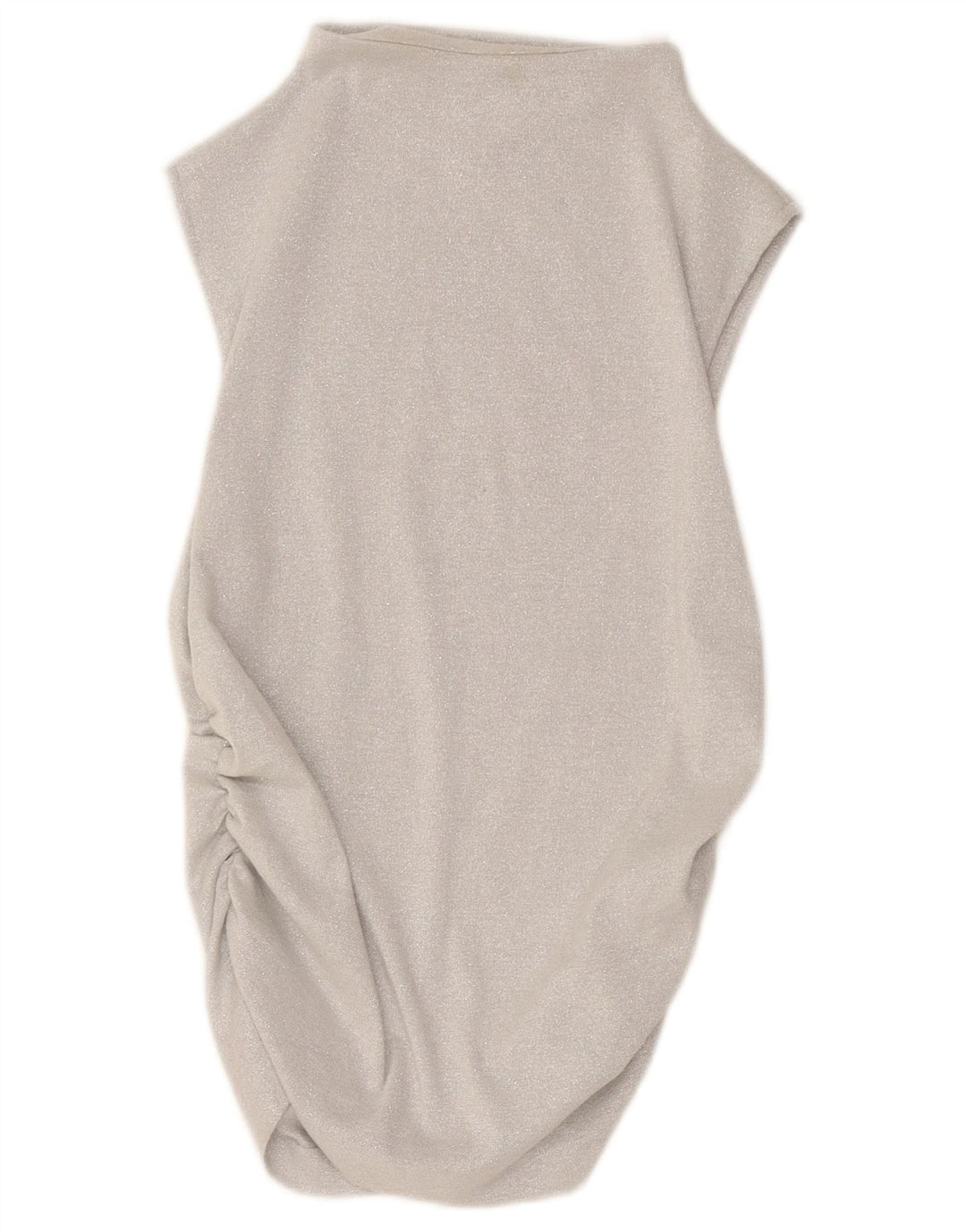 Vestido bolha feminino Marks & Spencer UK 14 viscose manchada prateada média