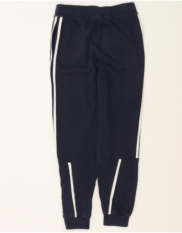 Adidas meninos calças de treino joggers 13-14 anos azul marinho algodão