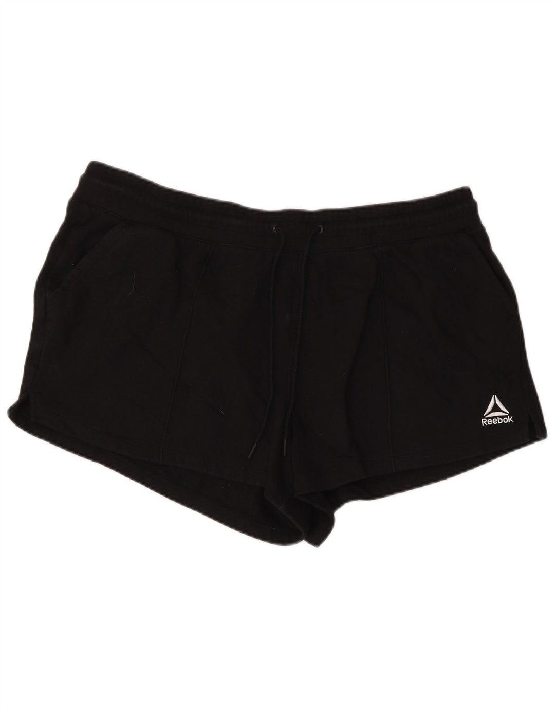 Shorts esportivos femininos Reebok UK 20 2XL algodão preto