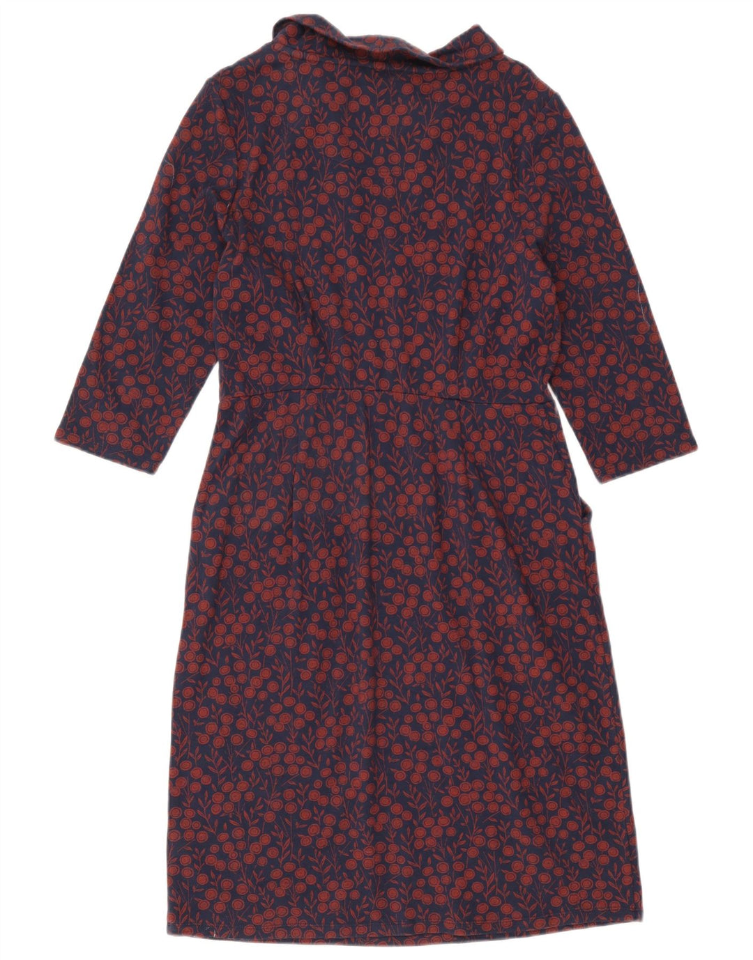 Vestido bainha feminino Seasalt Cornwall UK 14 médio azul marinho floral